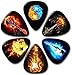 HUNDUN 12 Pack Colorful Guitar Picks Unique Guitar Gift For Bass Electric & Acoustic Guitars Different thin 0.46mm 0.71mm 0.96mm (#1)