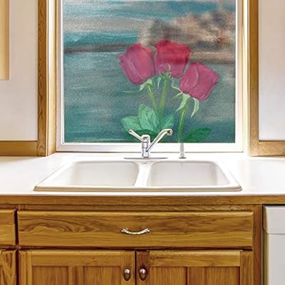 wall26 Window Film for Privacy Elegant Flowers Large...