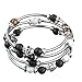 BRIGHT MOON Wrap Lava Bracelet Women Bangle - Fashion Handmade Jewelry with Skeleton for Women Multilayer Attractive Bracelet