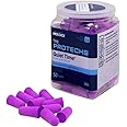 Flents Foam Ear Plugs, 50 Pair for Sleeping, Snoring, Loud Noise, Traveling, Concerts, Construction, & Studying, NRR 33, Purple, Made in the USA