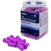 Flents Protechs Quiet Time Foam Ear Plugs, NRR 33, 50 Pair, Purple | Reusable Foam Ear Plugs for Sleeping, Snoring, Loud Noise, Traveling, Concerts, Construction, Studying, Work &amp; Shooting
