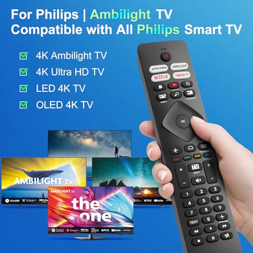 for Philips TV remote control, universal for all Philips TVs, with Ambilight