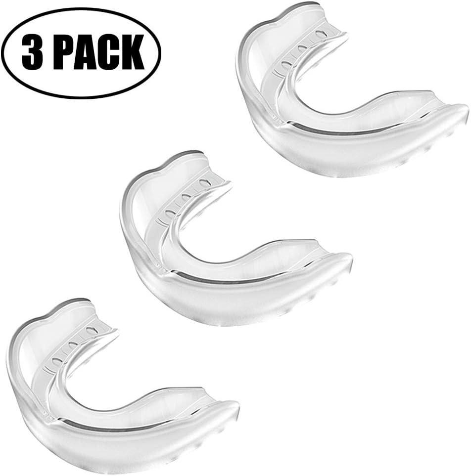 Mouth Guard Sports Youth Football Mouthguard Moldable Kids Adults Mouthpiece Teeth Protective Braces Bite Guards EVA BPA Free for MMA Boxing Lacrosse Hockey Wrestling Basketball Mouth Guard (3 Pack) : Sports & Outdoors