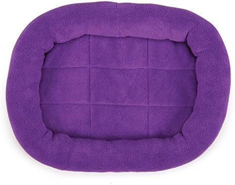Slumber Pet Bright Terry Crate Beds  -  Soft and Comfortable Brightly Colored Beds for Dogs and Cats - X-Large, 473/4" x 293/4", Purple