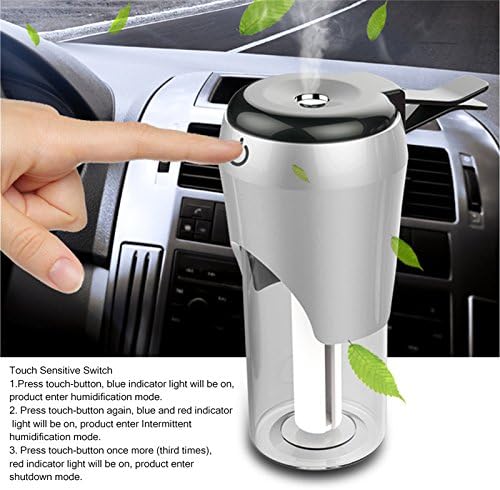 weike Car Humidifier Air Purifier Aroma Diffuser Aromatherapy Mist Maker Fogger with 2 USB Charger Port