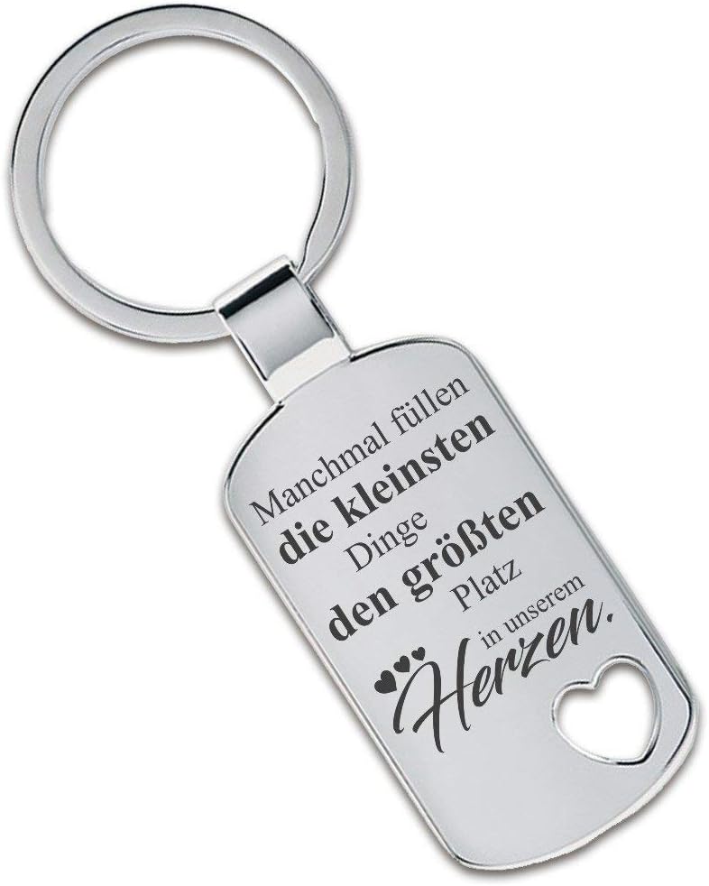 Lieblingsmensch Key Ring Model: Sometimes Fill the Smallest Things... - Cut-Out Heart, Cut Out Heart, 9 x 3,5 x 0,8 cm