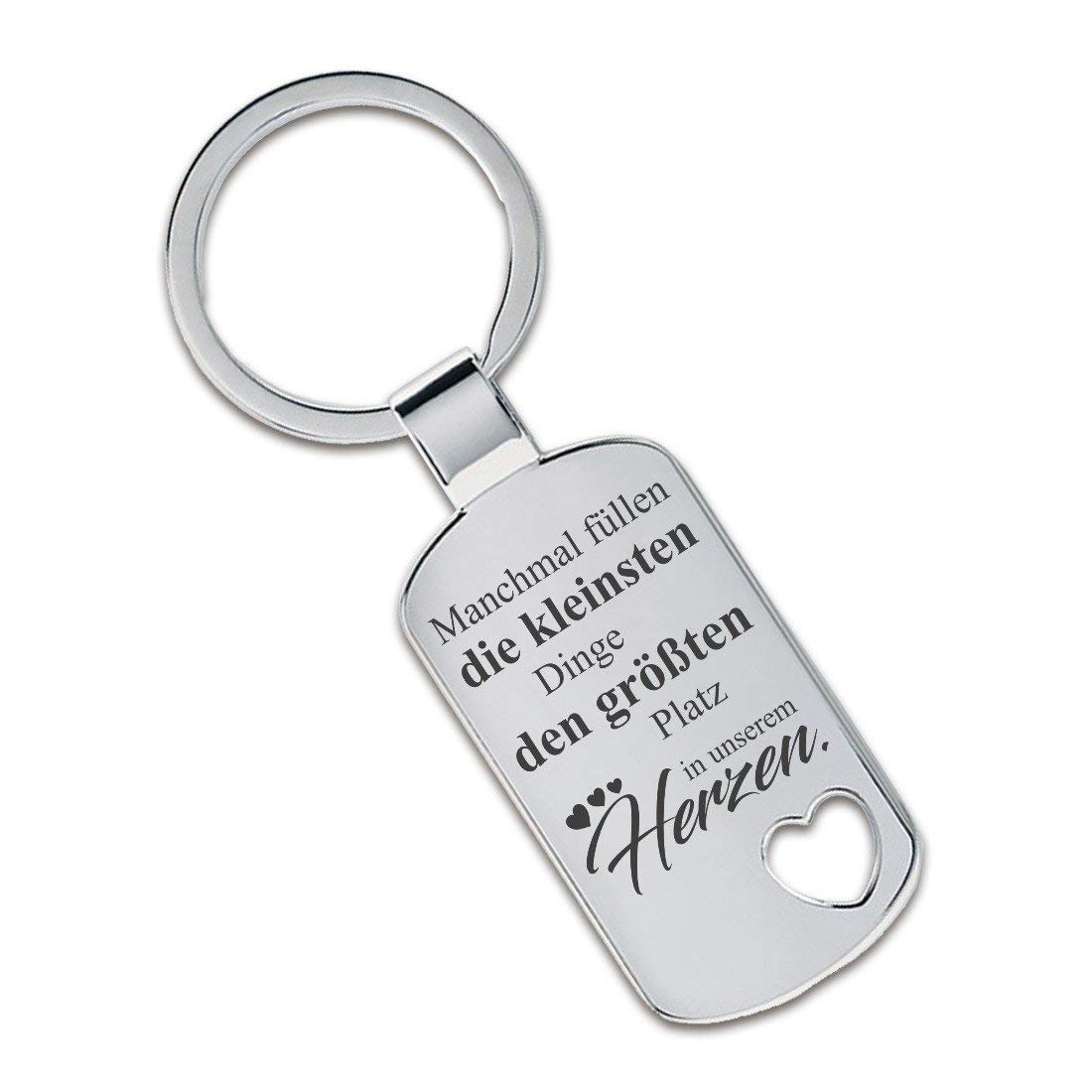 Lieblingsmensch Key Ring Model: Sometimes Fill the Smallest Things... - Cut-Out Heart