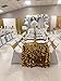 Pack of 50 Stretch Spandex Chair Sashes for Wedding Party Banquet Decoration Elastic Bulk Chair Cover with Buckle Engagement Event Birthday Graduation Meeting Metallic Gold