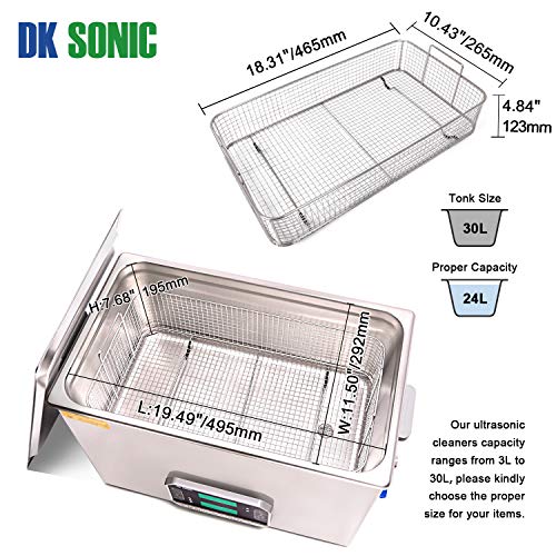 51PFSEPFaaL DK SONIC 30L Large Touch Ultrasonic Cleaner with Heater,Timer,Multiple Cleaning Mode for Carburetor,Automotive Parts,Gun Parts,Circuit Board, Industrial Commercial Ultrasound Cleaning Machine - Image 4
