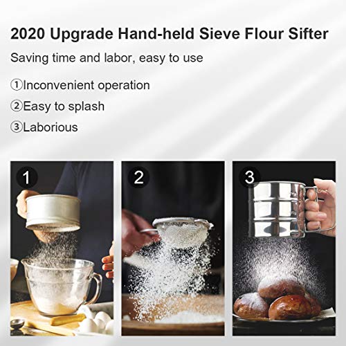 Flour Sifter, Operated Flour Sifter, Handheld Sieve Flour Strainer