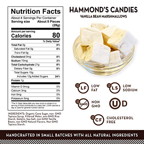 Hammond’s Candies Gourmet Marshmallows Vanilla Bean Great for