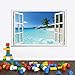 MAFENT 3d Beach Sea Wall Decal Removable Wall Sticker