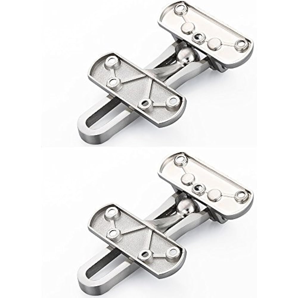 2pcs Stainless Steel Swing Bar Door Guards Security Chain Restrictors