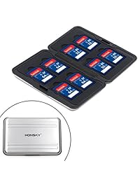 Honsky Paquete de 2 estuches contenedores de aluminio impermeables para tarjetas de memoria SD   Micro SD   SDHC   SDXC   TF, 1 paquete