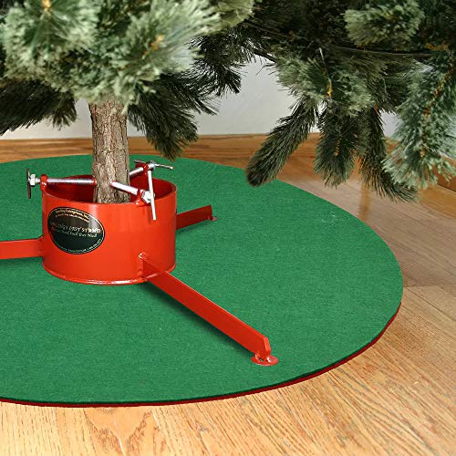 YEAHOME Reversible Christmas Tree Stand Mat for Floor Protection, 30 inches Waterproof Christmas Tree Mat Accessory The Thickest Tree mat Red and Green