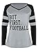 WLLW Women Long Sleeve V Neck But First Football Letter Print Tops Blouse Shirt