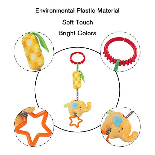 image for ABS COCO Toy 4 Piece Set Rattle cat seat Hanging Bell for Newborn Chil