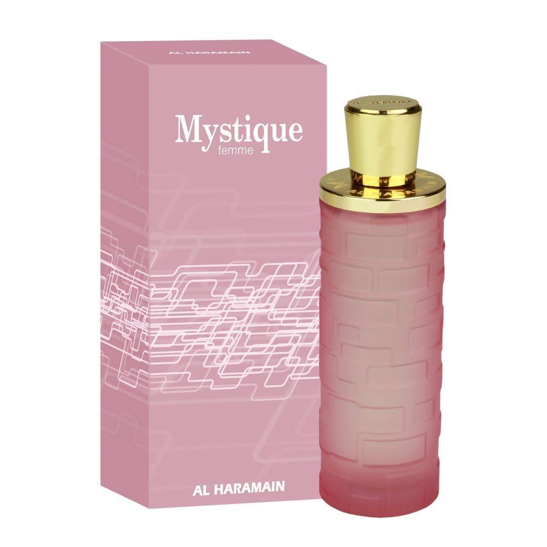 Al Haramain Mystique Femme 100ml | Luxury Alcohol-Free Arabian Perfume for Women | Long-Lasting Eau de Parfum Spray | Floral Fruity Fragrance Vanilla & Musk | Elegant Daily & Special Occasion Scent