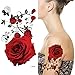Supperb® Temporary Tattoos - Red Roses (8 x 4 inches)