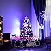 HOMCOM 4ft Artificial Christmas Tree Multi-Colored Fiber Optic LED Pre-Lit Holiday Decoration