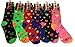 Sumona 6 Pairs Women Colorful Fancy Design Soft & Stretchy Novelty Crew Socks (Valentine's Hearts)