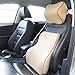 LoveHome Lumbar Support For Car And Headrest Neck Pillow Kit - Ergonomically Design Universal Fit Major Car Seat - Beige