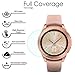 Compatible with Samsung Galaxy Watch 42mm Screen Protector [2 Pack],YiJYi Full-Coverage Tempered Glass Screen Protector [9H Hardness] [Crystal Clear] [Bubble Free Installation]