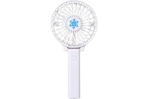 Portable USB Rechargeable Fan Foldable Hand Held Cooling with Handle Low Medium High Speed Levels for Outdoor Home Travel Cam