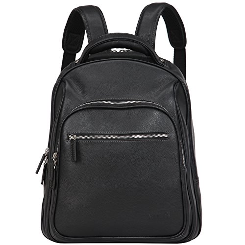 Banuce italian pebble leather padded business backpack travel bag…