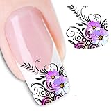 Nail Art Sticker Water Transfer Stickers Flower Decals Tips Decoration