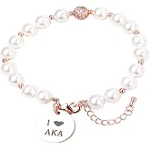 RUNXINTD Sorority Paraphernalia Gifts Sorority Jewelry Bracelet Pearl Bracelet Gift for Womens,Girls&hellip;&hellip;