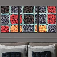 3 Piece Framed Canvas Wall Art Colorful Fruit Canvas Prints Home Artwork Decoration for Living Room,Bedroom - 16