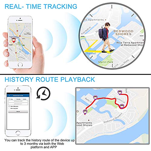 GPS Tracker,Kimfly Mini GPS Locator Personal Portable Real Time Tracker for Kids Pet Vehicle and Car