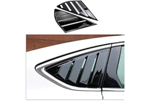 ruihe 2pc Shiny Black Rear Quarter Panel Window Side Louvers Vent Fit for Ford Fusion Mondeo 4D Hybrid Energi 2013 2014 2015 2016 2017 2018 2019 2020