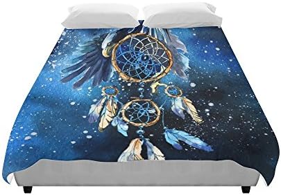 Jc-Dress Unique Designed Duvet Cover Watercolor Dream Catcher With Eagle Bed Cover 86X70 Inch