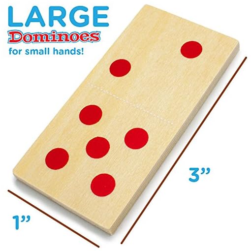 Imagination Generation Busy Barnyard Wooden Dominoes - Reversible! Classic and Matching Games (28pcs) - Image 7