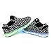 [NEW SIZE VERSION] LeoVera Men's & Women's LED Shoes Luminous Flashing Sneakers LVYZ86-Grey-36