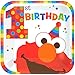 Sesame Street Elmo Turns One Birthday Party Pack for 16 with Plates, Napkins, Cups, Tablecover, and Candles