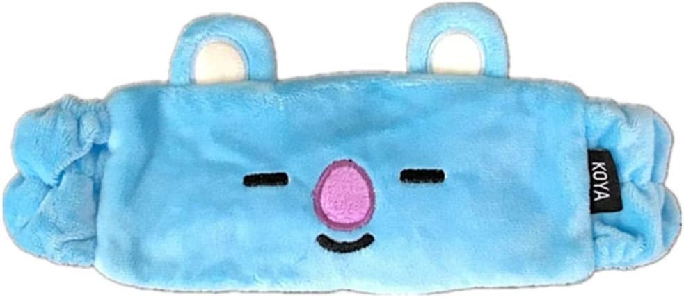 BTS Headband, Elastic Hair Bands, Plush Headband Cartoon Accessories Fans Gift for ARMY Love (D, Koala)