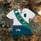 Personalized Ceramic Girl Scout Ornament