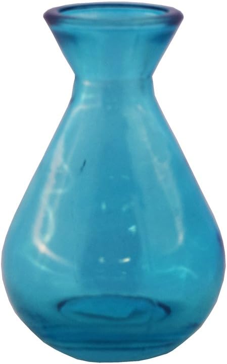 Grehom Recycled Glass Bud Vase (Set of 2) - Classic (Blue);10 cm Vase