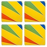 MSD Square Coasters Non-Slip Natural Rubber Desk
