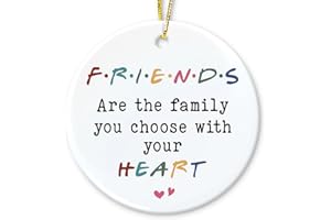 Friend Gift - Christmas Decorations Ornaments, Ceramic Friendship Ornament, Sentimental Best Friend Birthday Gifts for Women,
