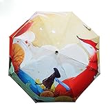 Saiveina 47 Inch Auto Open Straight Strong Durable Umbrella, 190T Fiber Waterproof Windproof Sport Umbrella 16 Ribs