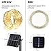 Ankway Solar String Lights Upgraded 100LED 4 Pack Solar Fairy Lights IP65 Waterproof 72ft Copper Wire Lights for Valentines Outdoor Home Bedroom Window Decor, Warm White
