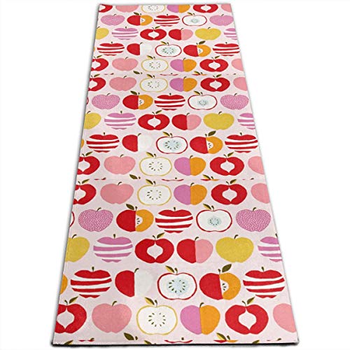 KGODJSL Non Slip Fitness Exercise Mat Sling Bag with Sturdy Crystal Velvet - Organic Juicy Yoga Mat-Smooth Zippers,Adjustable Strap