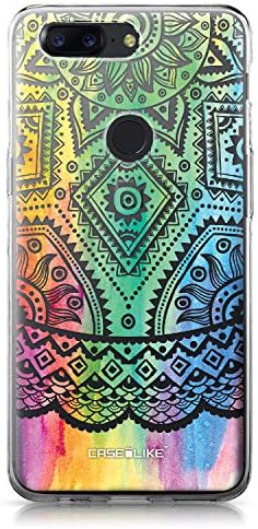 CASEiLike OnePlus 5T case, Indian Line Art 2064 Pattern TPU Case Bumper Snap-on Back Cover for OnePlus 5T