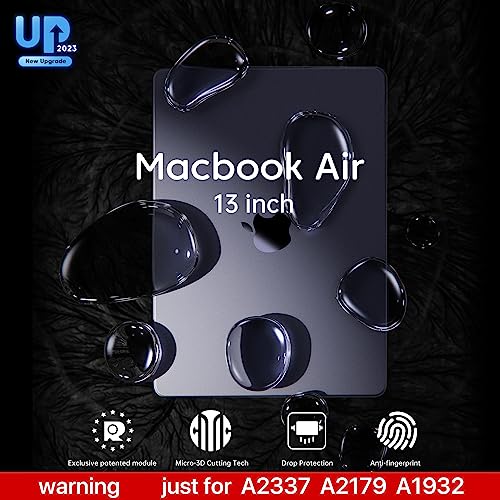 Soonjet Invisible Armor Compatible for MacBook Air 13 inch Case M1 2020 2019 2018 [Sturdy & Durable] [ Shockproof Protector ] Protective Hard Shell Cover for Laptop A2337 A2179 A1932 - Matte Clear