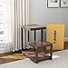 Tribesigns Rustic End Table, 3-Tier Chair Side Table Night Stand with Storage Shelf for Living Room, Bedroom (Espresso)