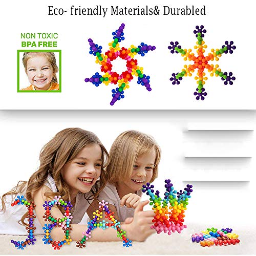 SHAWE Kids Building Block Toy, 90 Pieces Mighty Molecules Big Size STEM Toys, Interlocking Solid PE Plastic Building Sets, Educational Games, Sensory Fidget Toys, Safe Material for Kids